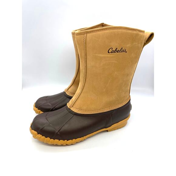 Cabela\'s Men\'s Leather Upper Insulated Waterproof Duck Boots w/ Side Zip Size 9 main image 7
